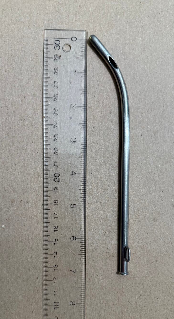 Vintage Metal Female Urinary Catheter Medical Instrument